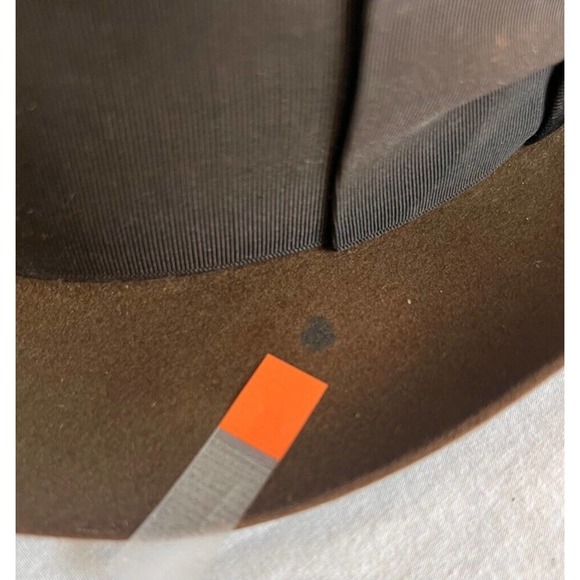 Dobbs Fedora Hat Men's 6 7/8 Brown Feather Felt Headwear - Picture 5 of 9